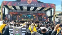 Ribuan Anggota PSHT Gelar Doa Bersama di Alun-Alun Ponorogo dalam Acara Bumi Reog Berdzikir 2025
