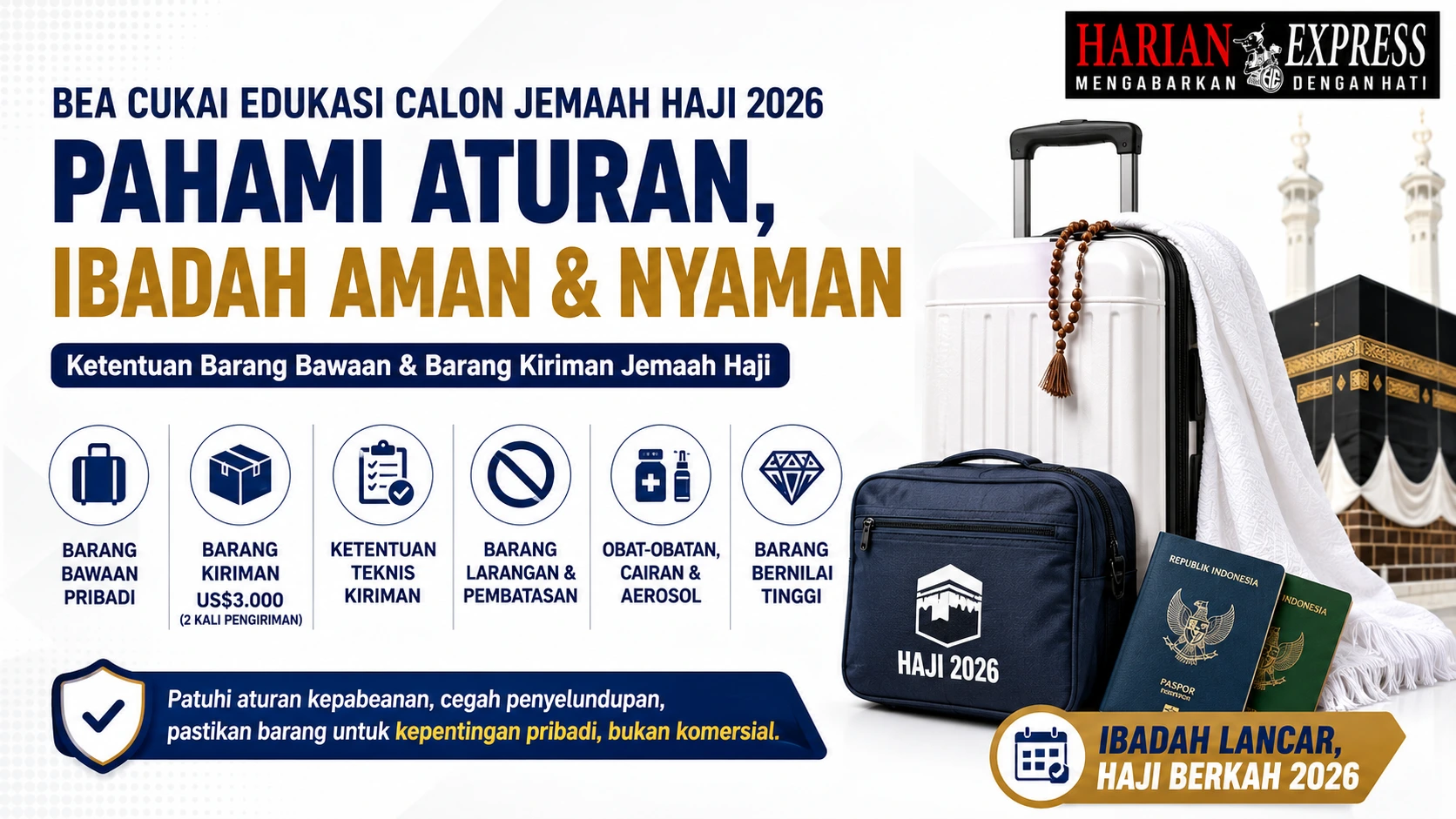 DJBC Edukasi Jemaah Haji soal Barang Bawaan dan Kiriman untuk Haji 2026
