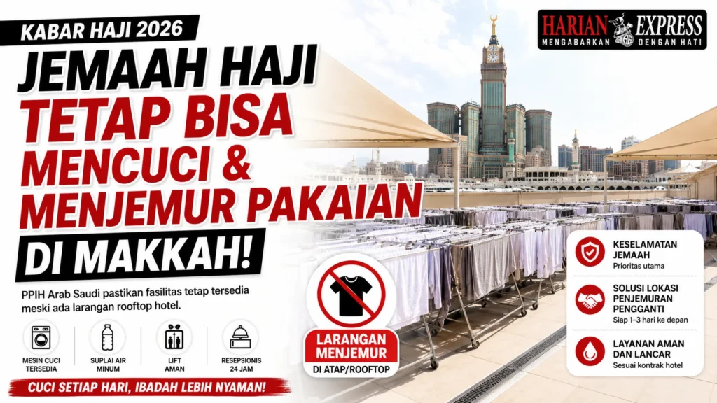 PPIH Pastikan Fasilitas Cuci dan Jemur Pakaian Jemaah Haji di Makkah Tersedia